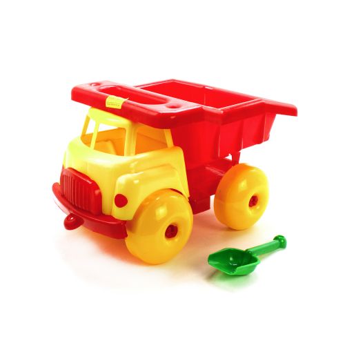 Машина "Макрудер" с лопаткой (жёлто-красная) фото