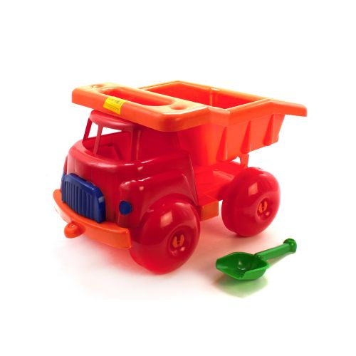 Машина "Макрудер" с лопаткой (красно-оранжевая) фото