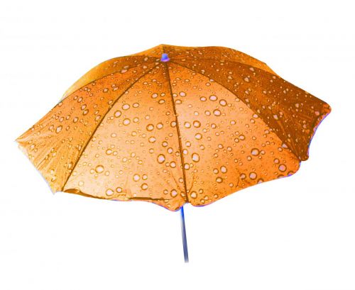 Зонт пляжный "Капельки" (оранжевый) фото
