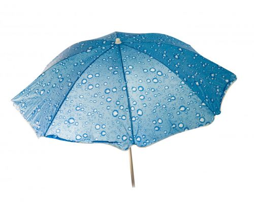 Зонт пляжный "Капельки" (синий) фото