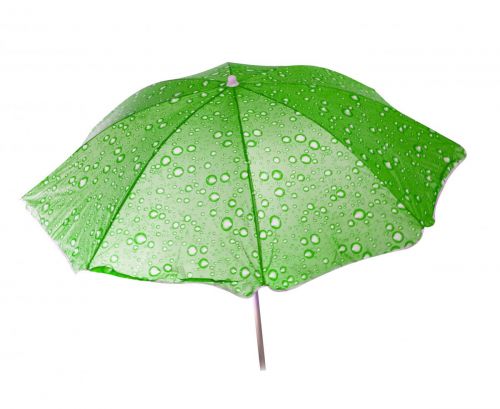 Зонт пляжный "Капельки" (зеленый) фото