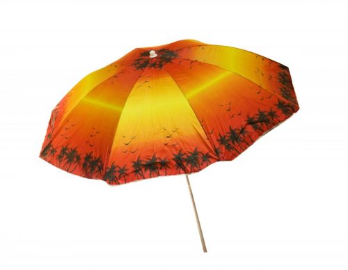 Зонт пляжный "Пальмы" (красный) фото