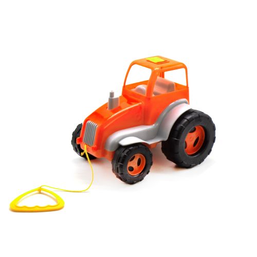 Трактор пластиковый (оранжевый) фото