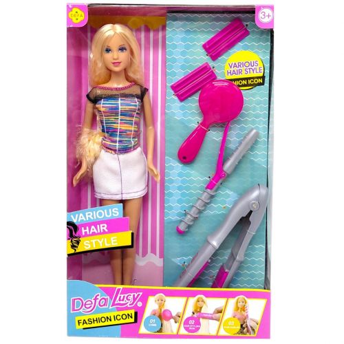 Лялька DEFA 30 см, з набором стиліста  мініатюра фото 1