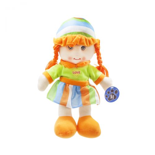 Мягкая кукла, 36 см (оранжевая) фото