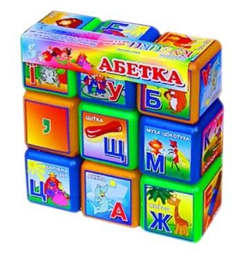 Кубики "Абетка" 9 штук (укр) фото