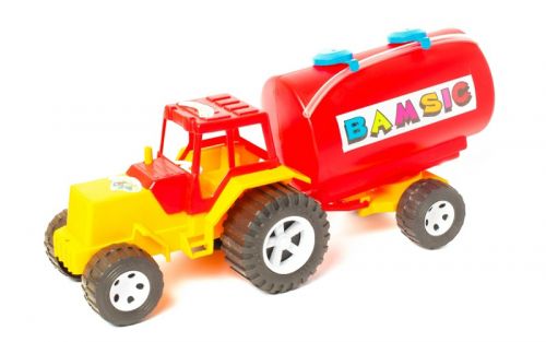 Трактор с цистерной (красный) фото