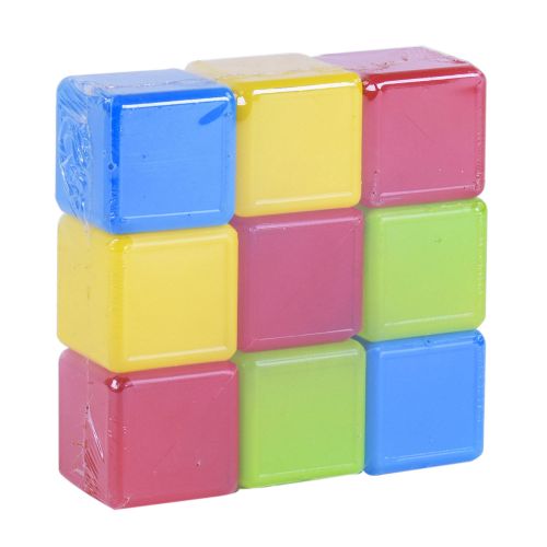 Кубики кольорові (9 штук) фото