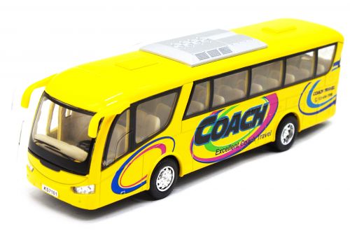 Інерційний автобус "Coach" (жовтий) фото