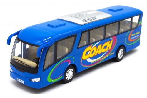 Інерційний автобус "Coach" (синій) фото
