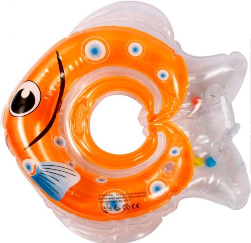 Круг для купания младенцев "Рыбка" (оранжевый) фото