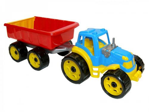 Трактор з причепом ТехноК (синій) фото