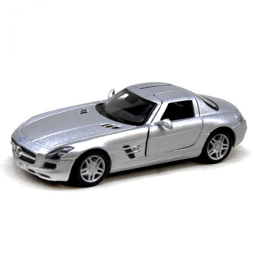 Машинка KINSMART "Mercedes-Benz SLS AMG" (серебристая) фото