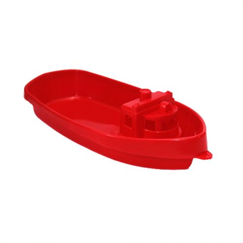 Пластиковый кораблик (красный) фото