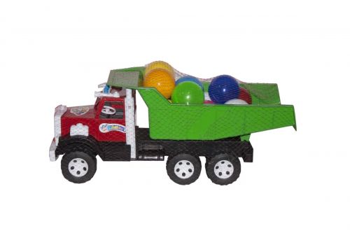 Машинка "Фарго" с пластиковыми шариками (с зелёным кузовом) фото