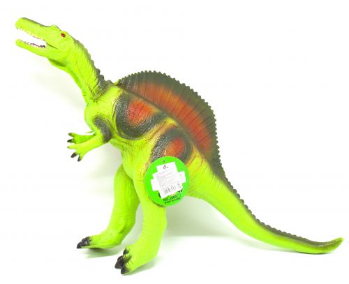 Динозавр резиновый "Спинозавр", большой, со звуком (зеленый) фото