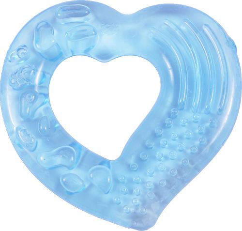 Прорізувач для зубів, з водою "Сердечко" (блакитний) фото