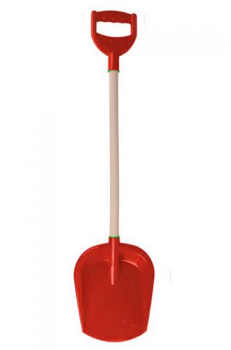 Лопатка велика з дерев'яною ручкою (червона) фото