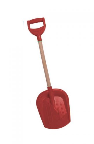 Лопатка малая с деревянной ручкой (красная) фото