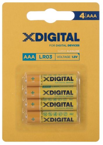 Батарейка X-DIGITAL LR03 (ААА), 4 штуки фото