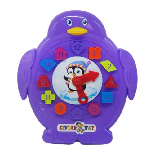Сортер- годинник "Пінгвін" фіолетовий фото