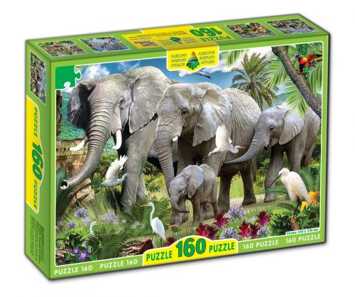 Пазл "Слони" 160 елементів фото
