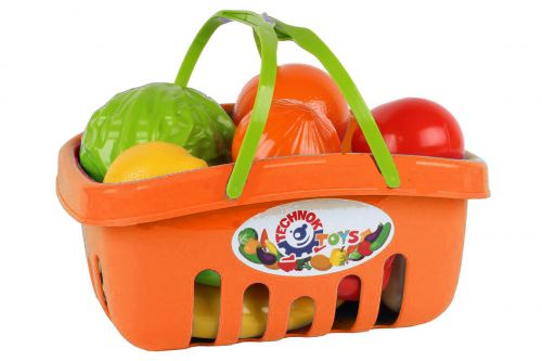 Набор продуктов в корзинке (оранжевый) фото