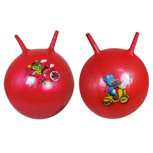 Мяч для фитнеса "Роги" 45 см (красный) фото