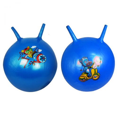 Мяч для фитнеса "Роги" 45 см (синий) фото