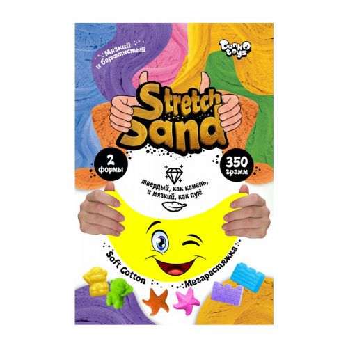 Кінетичний пісок "Stretch Sand" рус 350 г жовтий фото