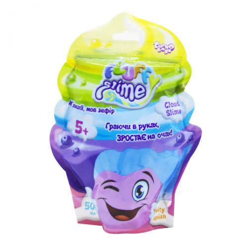 Слайм  Fluffy Slime укр 500 г синий фото