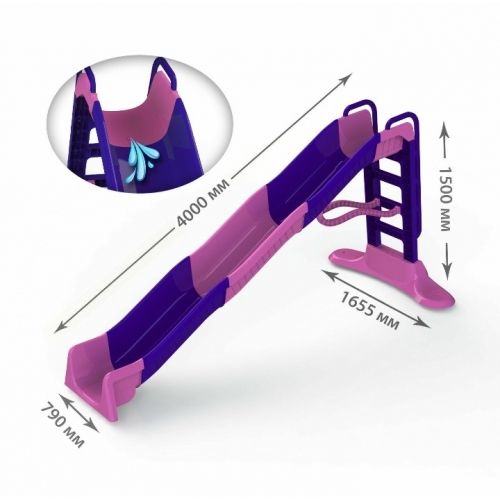 Гірка для катання 400 см рожево-фіолетова фото