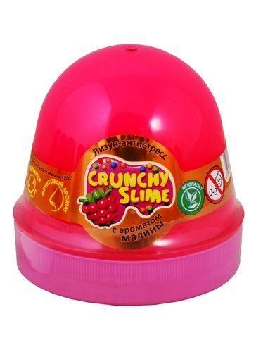 Лизун-антистрес "Crunchy Slime: Малина" 120 г фото