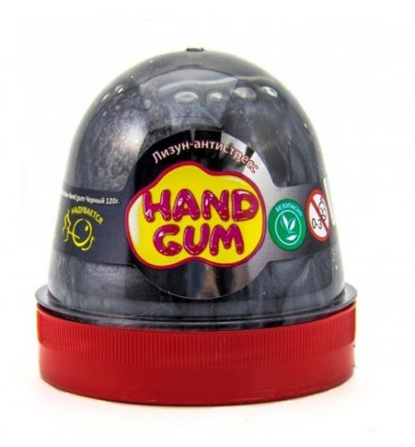 Лизун-антистрес "Hand gum" 120 г чорний фото