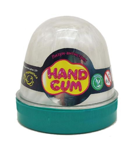 Лизун-антистрес "Hand gum" 120 г срібло фото