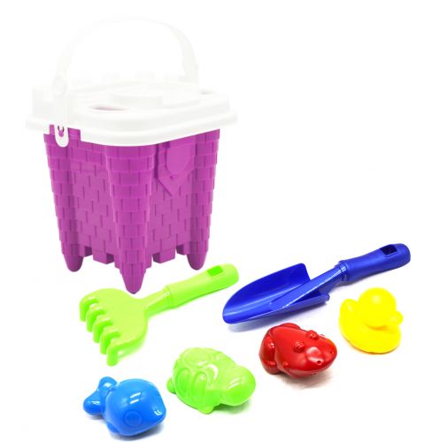 Дитячий пісочний набір "Вежа" рожевий  мініатюра фото 1