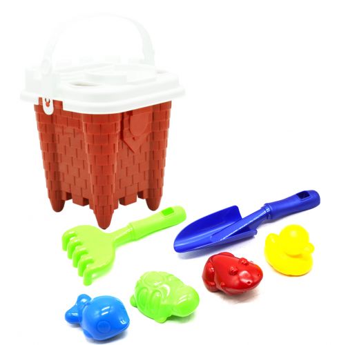 Дитячий пісочний набір "Вежа" червоний  мініатюра фото 1