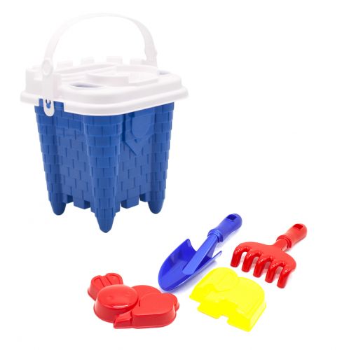 Дитячий пісочний набір "Вежа" синій  мініатюра фото 1