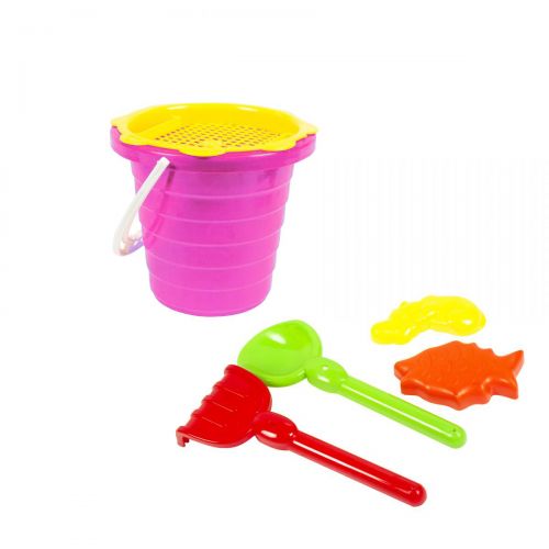 Пісочний набір, середній (рожевий) фото