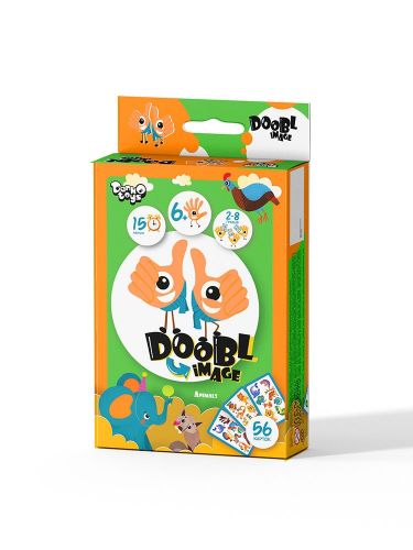 Настільна гра "Doobl image mini: Animals" укр фото