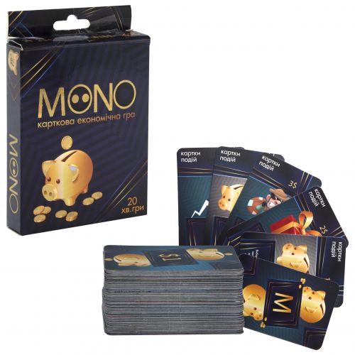 Карточная экономическая игра "Mono" (укр) фото