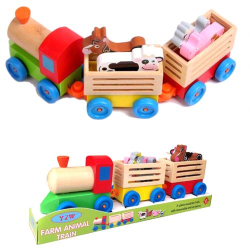 Іграшка на колесах Поїзд Ферма фото