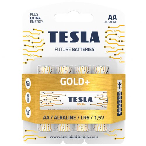 Первинні елементи та первинні батареї TESLA BATTERIES AA GOLD+ ( LR06 / BLISTER FOIL 4 шт. ) фото