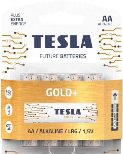 Батарейки TESLA AA GOLD+ (LR06), 4 штуки фото
