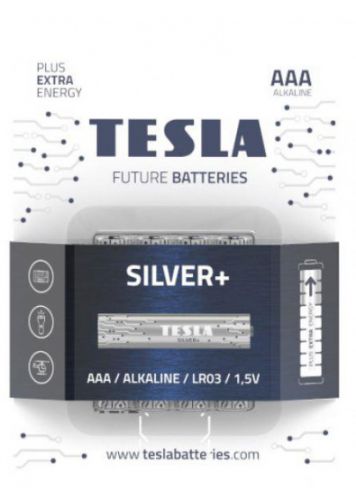 Батарейки TESLA AAA SILVER+ (LR03), 4 штуки картинка Батарейки TESLA AAA SILVER+ (LR03), 4 штуки фото