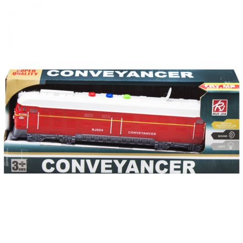 Поїзд "Conveyancer" інерційний, червоний  мініатюра фото 1