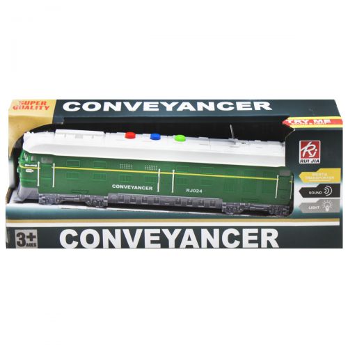 Поїзд "Conveyancer" інерційний, зелений  мініатюра фото 1