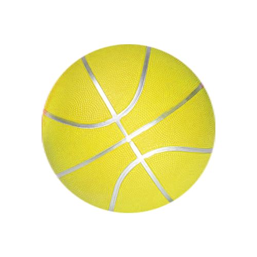 Мяч баскетбольный желтый, размер 7 фото