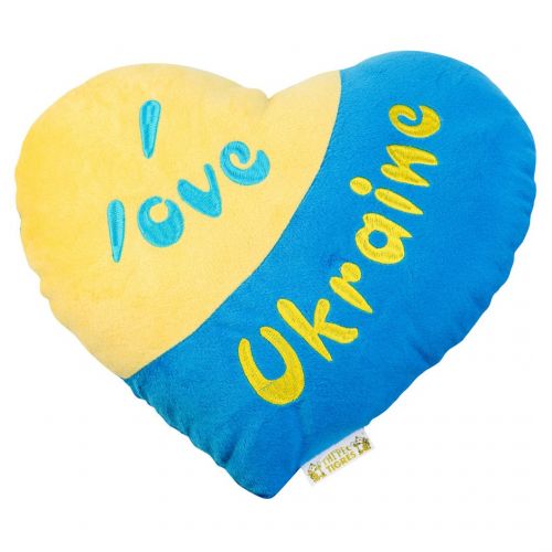 Подушка-сердечко "I love Ukraine" фото