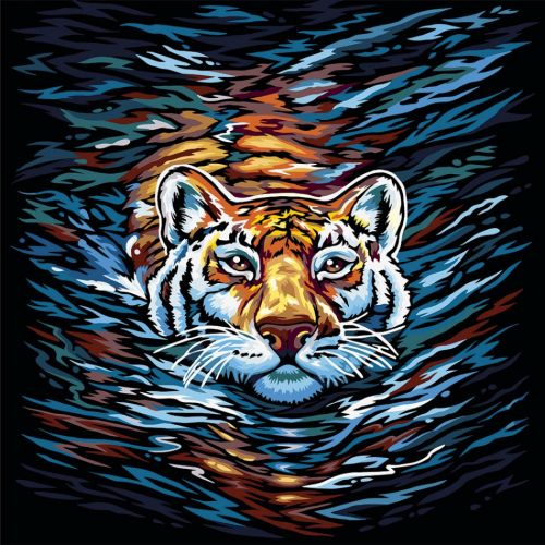Картина за номерами "Тигр" укр фото